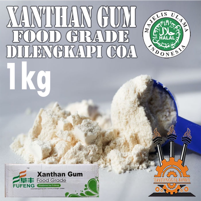 

XANTHANGUM Mesh 200 Food Grade 1kg Bubuk Pengental Halal Asli Xantan Gum Gelling Agent Xanthan Gum Tersedia Harga Grosir