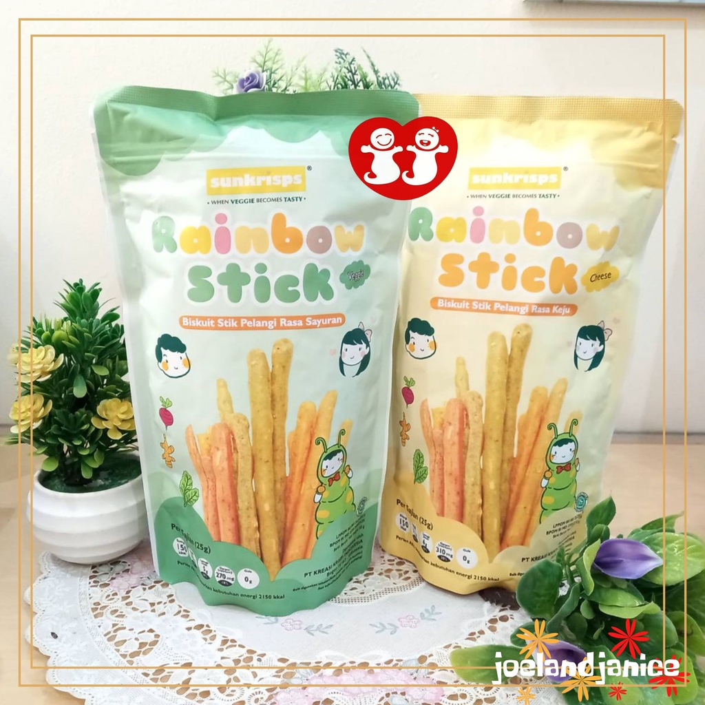 Sunkrips Rainbow Stick 25g/ Biskuit Stik Pelangi