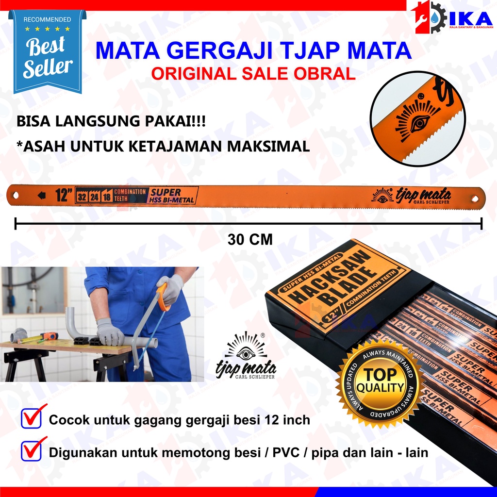 Mata Gergaji CAP MATA ORIGINAL / Pisau Besi super tajam TERMURAH harga per 1 pcs KUALITAS BAGUS