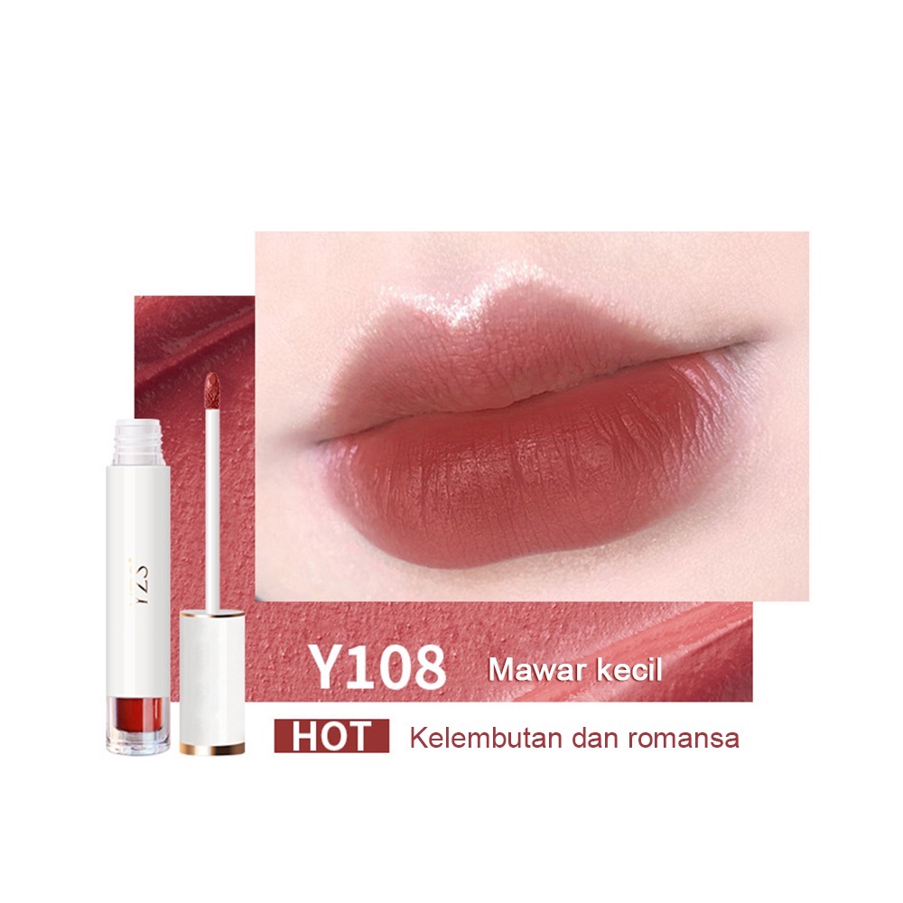 Asli baru Lip gloss MEIYUAN【 Free Delivery+ COD + dikirim dalam 24 jam】 Yzs Bibir Glasir Cair Matte Lip Gloss Pelembab Berkilau Untuk Perawatan Bibir Montok Lasting Glossy Lipstik | PINK FLASH Lipgloss