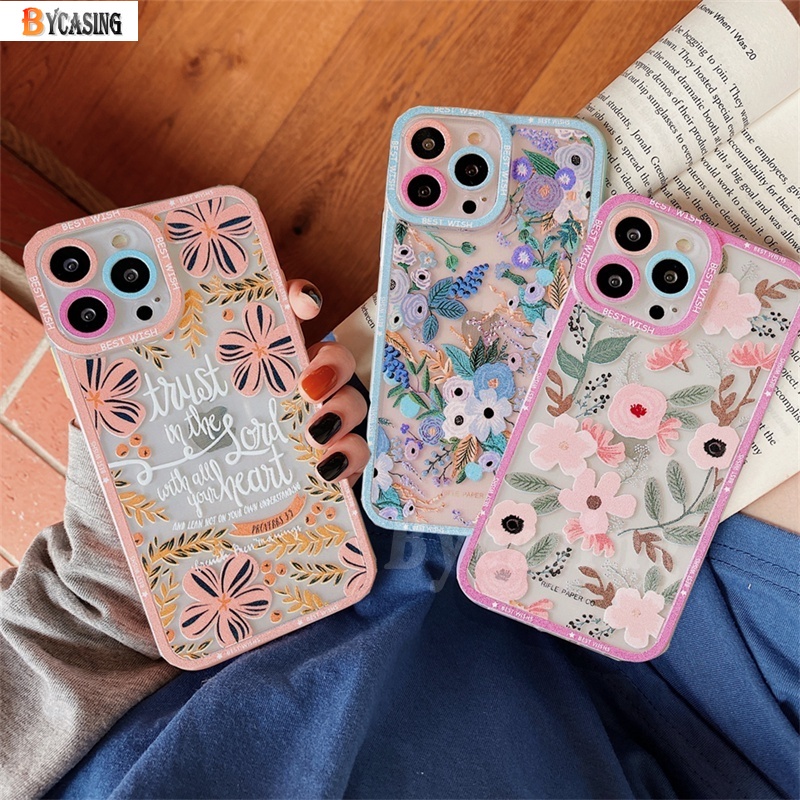 Case Pelindung Kamera Motif Bunga Untuk Samsung A13 A03 A03S A22 4g A52S A52 A72 A02S A02 A11 M11 A21S A51 A71 A50S A30S A50 A20S A10 A70 A30 A20S