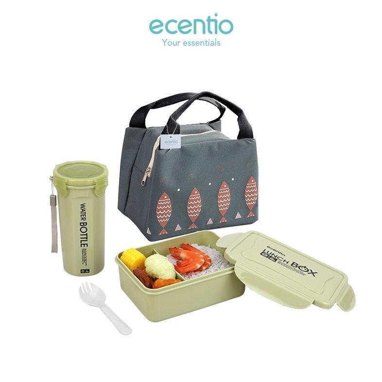 ECENTIO 1.4L LUNCH BOX ANAK DAN TAS/TEMPAT MAKAN KOTAK MAKAN SET 650ML BOTOL AIR MURAHHHH...,,,,,