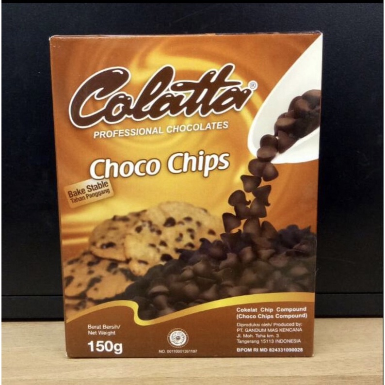 

Colatta Chocochips 150gr Bake Stable Choco chip Tahan Panggang