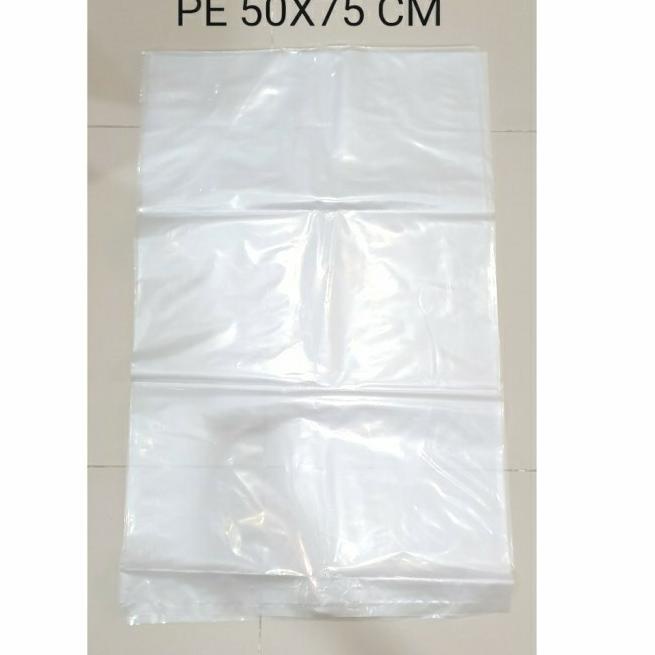 

Kantong Plastik Bening Besar ukuran 50x75 cm -PE 50x75 cm tebal 0,3m