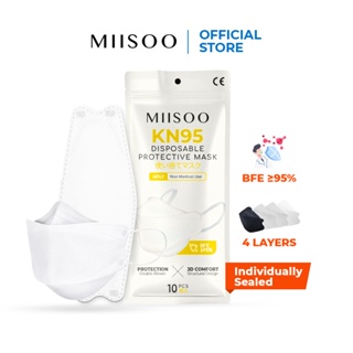Image of MIISOO Disposable Mask EVO N95 KN95 BFE 95% Masker Kesehatan 4ply Masker wajah KF94 IZIN RESMI BNPB