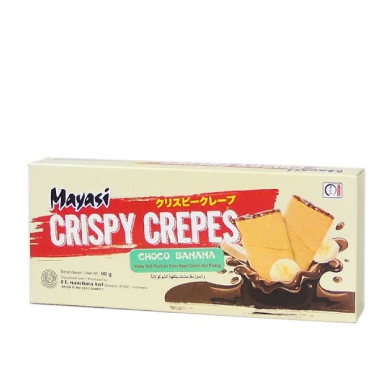 Mayasi crispy crepes strawberry milk / pineapple 90 gram