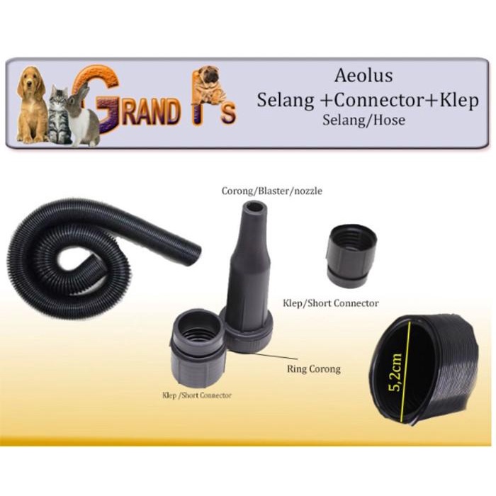 aeolus selang besar 5 cm aeolus blower corong conector