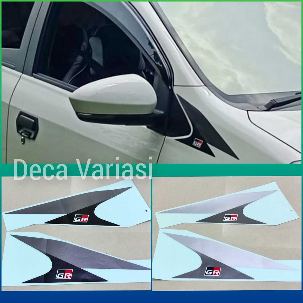 Stiker Mobil Agya Stiker Depan Spion Samping GR Sport Mobil Agya 2022