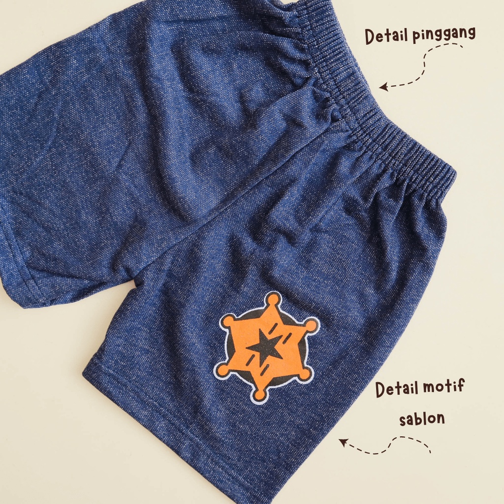 Nuna Store JSC Motif Profesi  / Setelan Baju Celana Bayi Anak Laki-laki Cowok Usia 0 - 3 Tahun