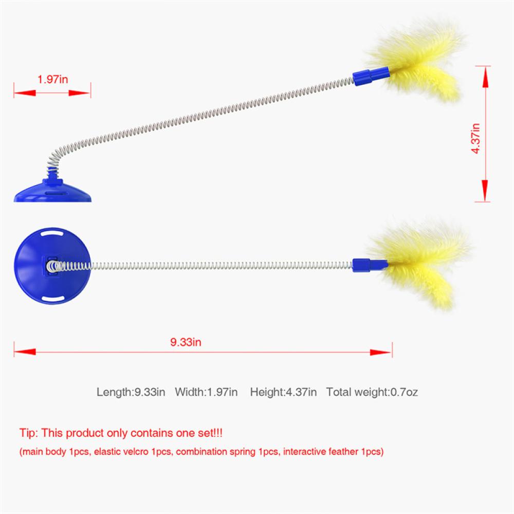 Timekey Mainan Interaktif Penggoda Kucing Peliharaan Desain Stick Rumbai Panjang Colorful H1Y1