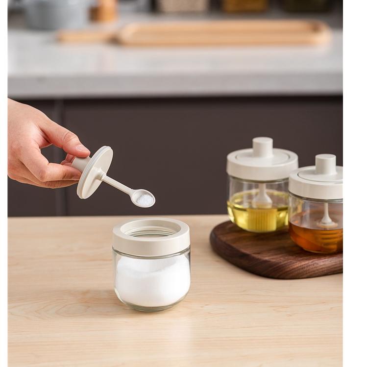 Pesan Saja--PINMOO SEASONING BOX SAUCE W/ SPOON KOTAK BUMBU DAPUR SAOS - ZZ006