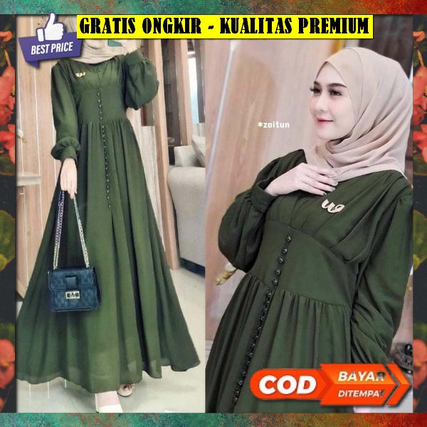 Baju Gamis Pesta Terbaru 2023 Baju Games Lebaran Mewah Elegan / Nimas Dress Dress Maxy Gamis Ceruty 