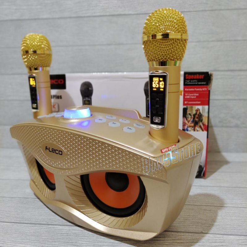 MIC BLUETOOTH KARAOKE WIRELESS SDRD 306/SPEAKER PORTABLE STEREO SOUND/MICROPHON WIRELESS E DUAL SUARA