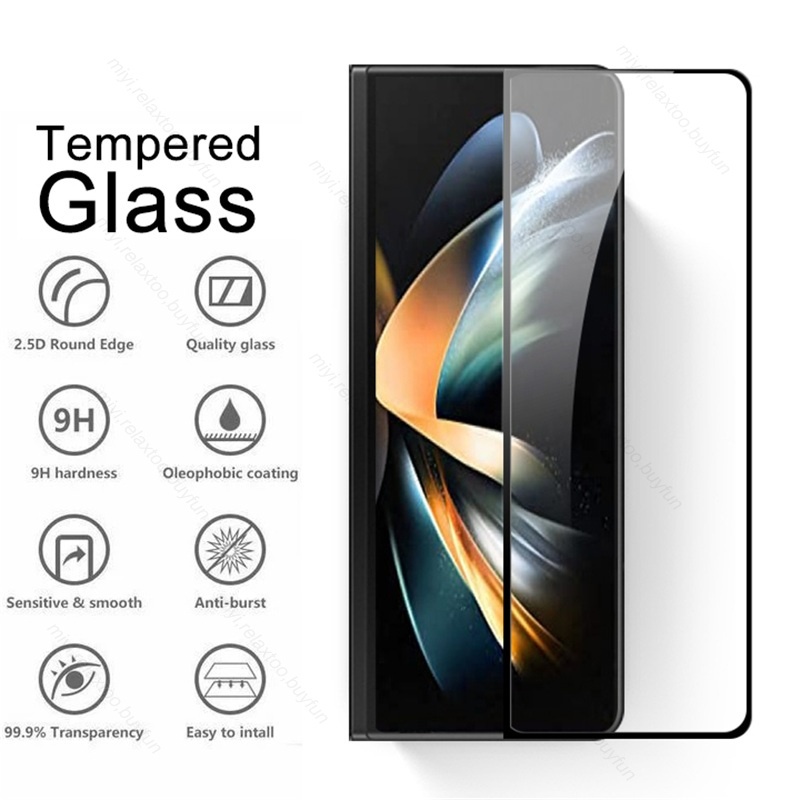 Pelindung Layar Tempered Glass Samsung Galaxy Z Fold 3 Z Fold 4 Paket 2 in 1