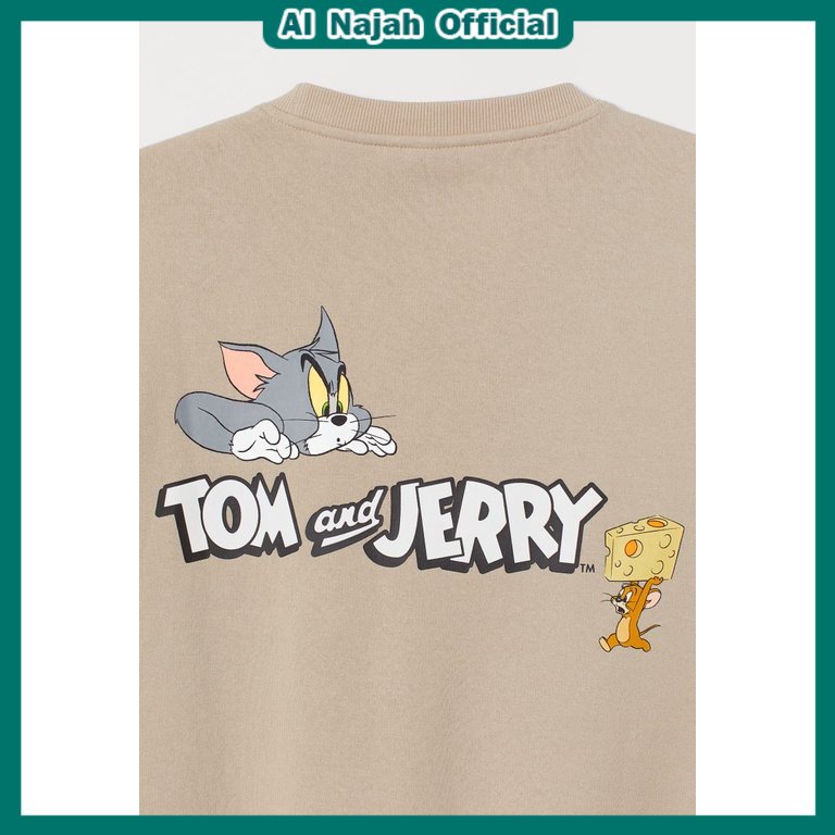 Basic Sweater (Bordir) Tom And Jerry Crewneck Pria &amp; Wanita Size M - XXL