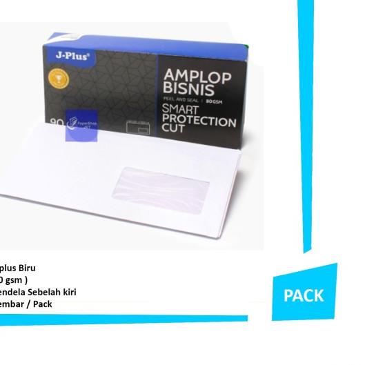 

Amplop Putih Jendela KIRI / Amplop Window No.90 JPLUS Biru