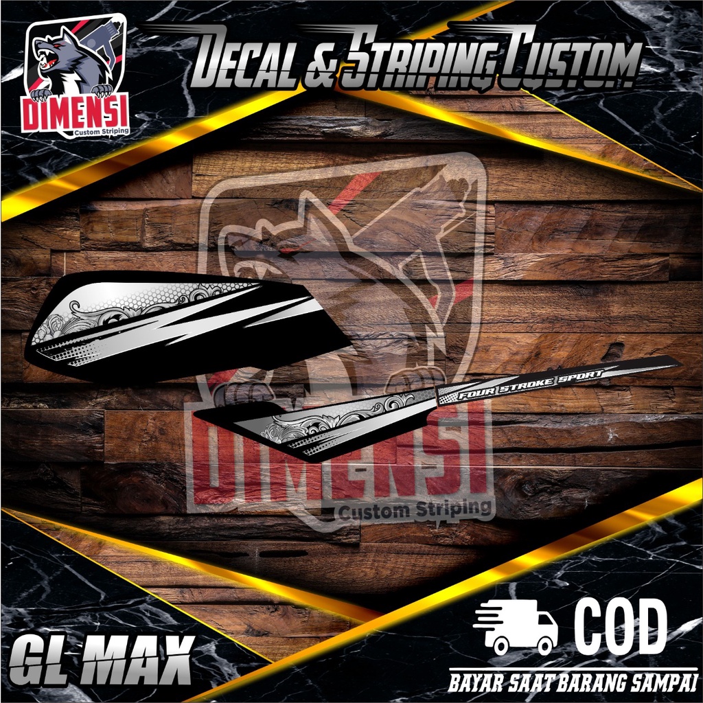 CUSTOM STRIPING VARIASI HONDA  GL PRO / GL MAX TEMA SIMPEL VARIASI BATIK 025