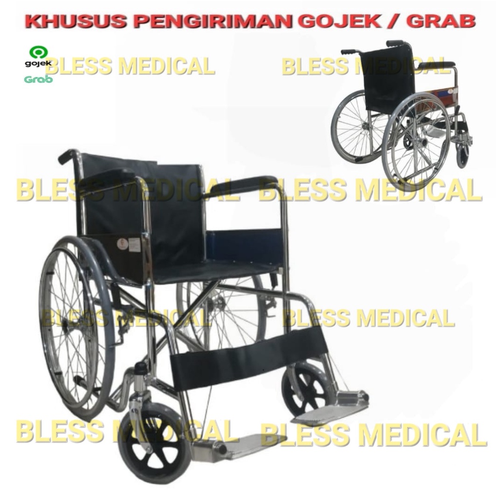 Kursi Roda Standard Rumah Sakit CoreMedix Velg Jari-Jari (Gojek)