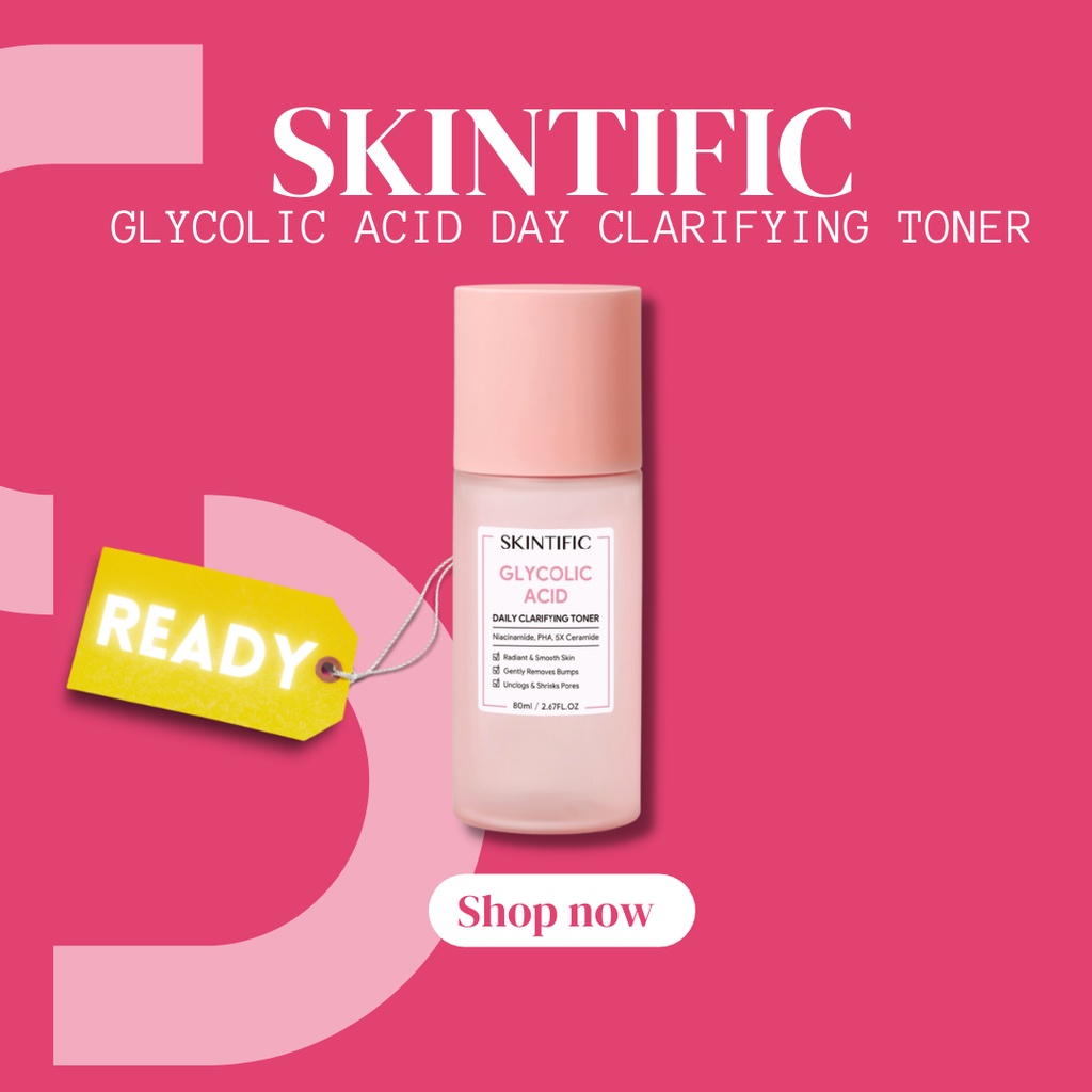 SKINTIFIC Glycolic Acid Daily Clarifying Toner 80ml (BPOMP)