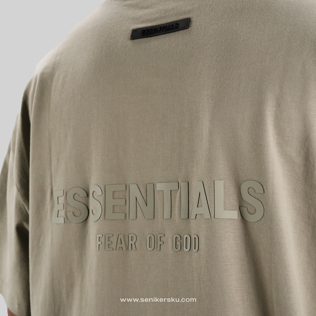 Essentials FOG Pistachio Backprint Tee