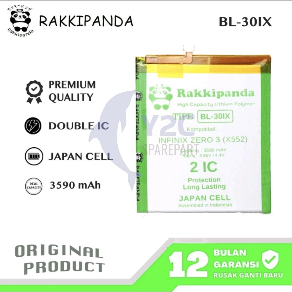 RAKKIPANDA BL-30IX INFINIX ZERO 3 X552 BATERAI BATRAI BATREI BATRE BATERE DOUBLE POWER