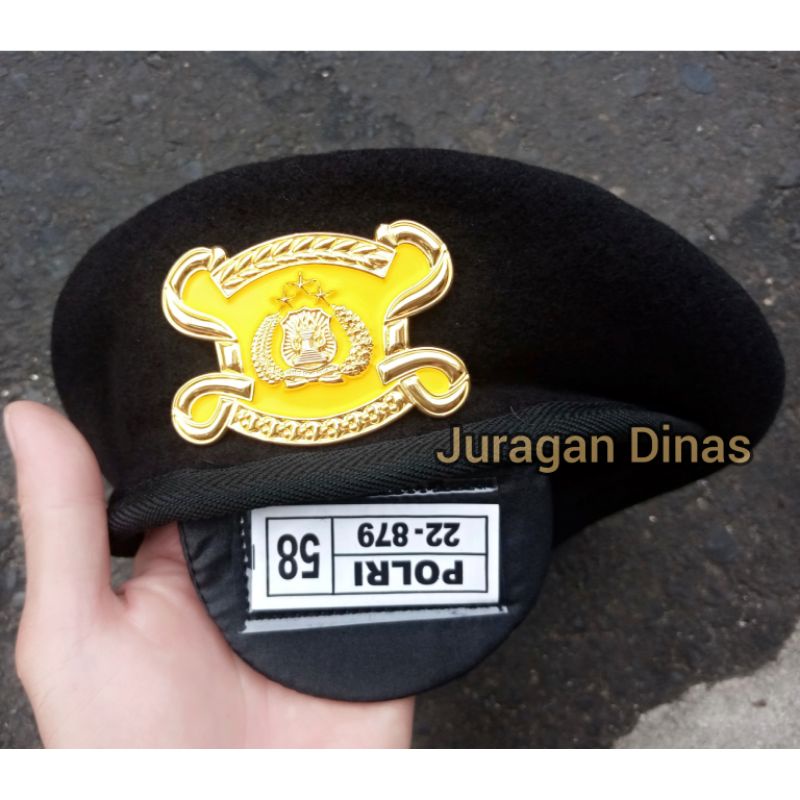 1 Paket Baret + Emblem SABHARA POLRI Jatah Original