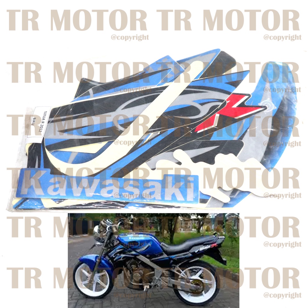 Stiker Motor Ninja R 2012 Sticker Striping Lis Full Set Motor