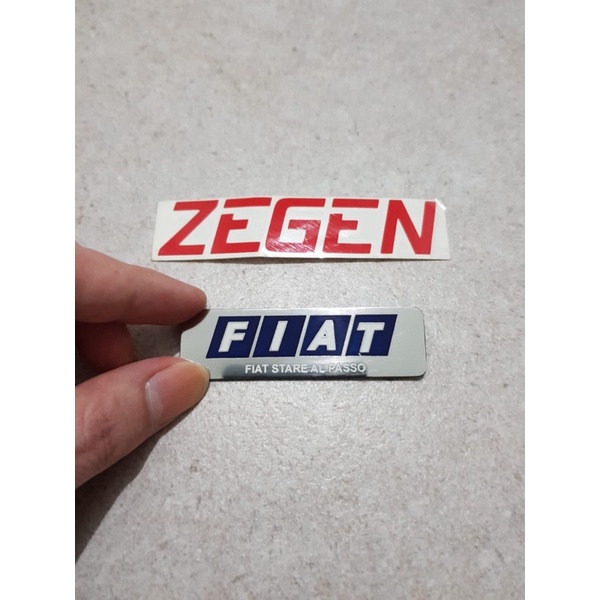 Emblem plat mini mobil fiat