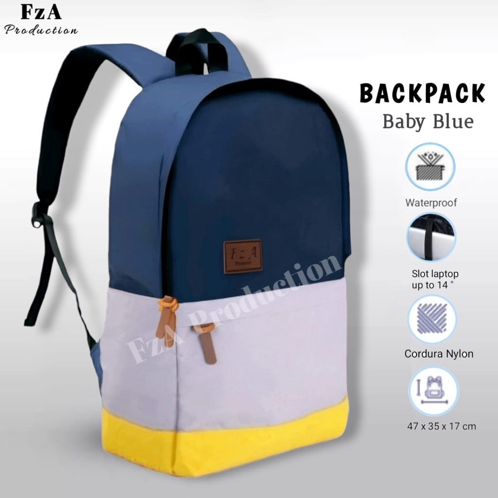 Tas Ransel Distro Kasual Pria Wanita Tas Ransel Laptop Tas Punggung Backpack Original FzA Free Dompet Sakko HP