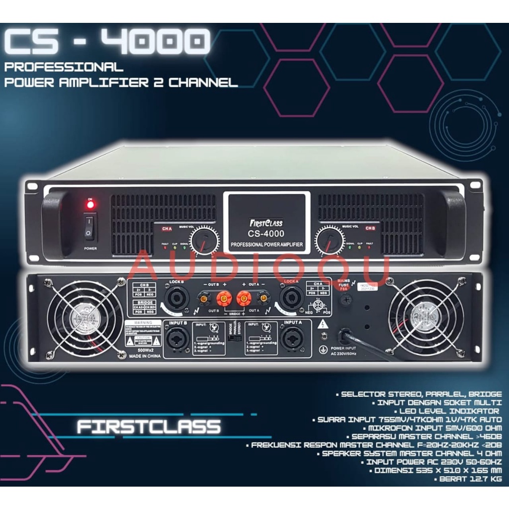 POWER AMPLIFIER FIRSTCLASS CS 4000/ CS4000 FIRST CLASS ORIGINAL