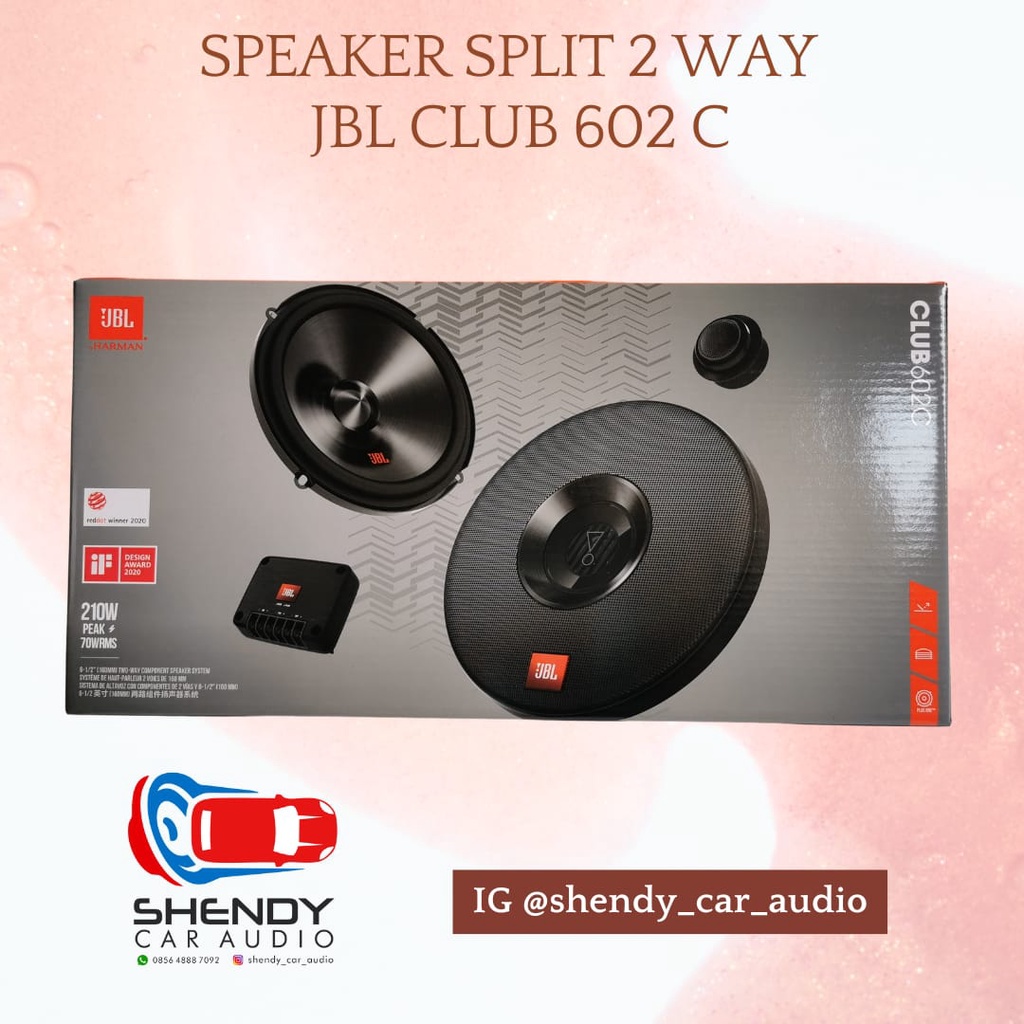 Speaker Split 2-Way JBL CLUB 602C 6.5 Inch Speaker pintu audio mobil