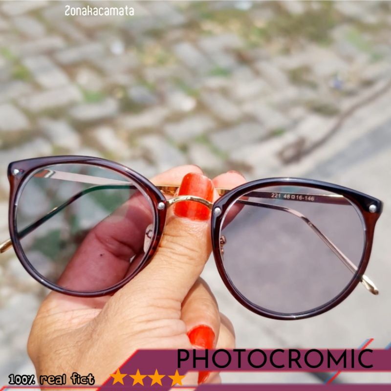 Kacamata photocromic | Frame Kacamata | Kacamata wanita | Kacamata minus | kacamata 221