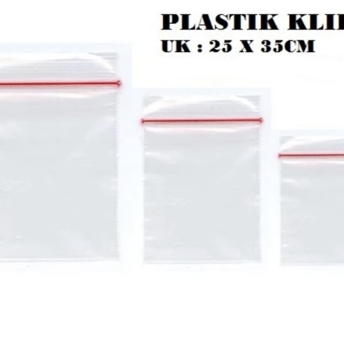 PLASTIK KLIP ( 25 x 35 ) / 35 x 25 Cm KANTONG ZIP LOCK ISI 10 PC