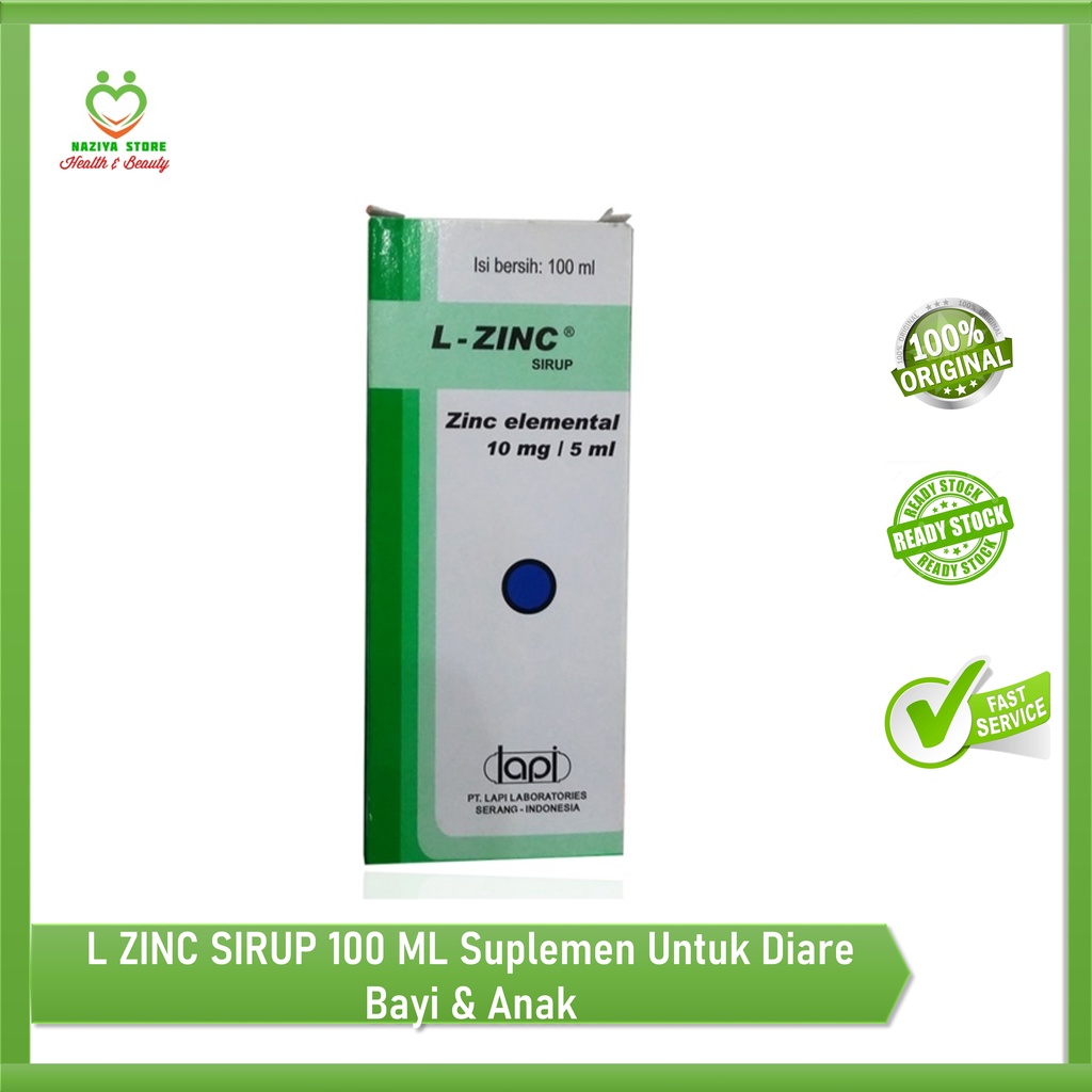 L ZINC SIRUP 100 ML Suplemen Untuk Obat Diare Bayi & Anak