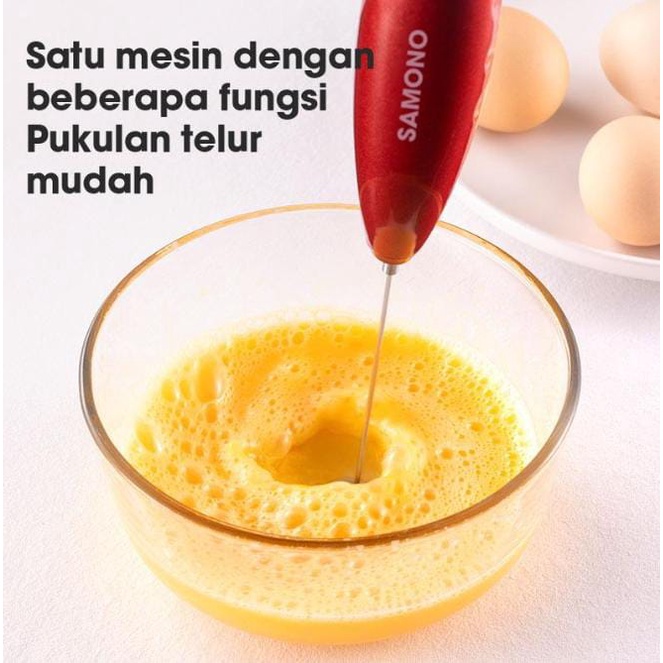 Samono Pengocok Susu Mini Portable Mixer Milk Frother Hand Blender Tangan Pembuih Kopi Susu Pengaduk Telur Cream