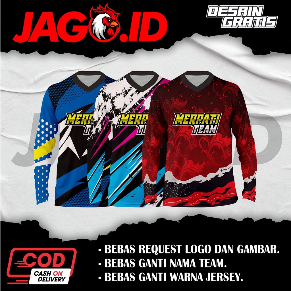 Jersey Merpati Balap, Jersey Custom Printing, Gratis Desain, Jago.id