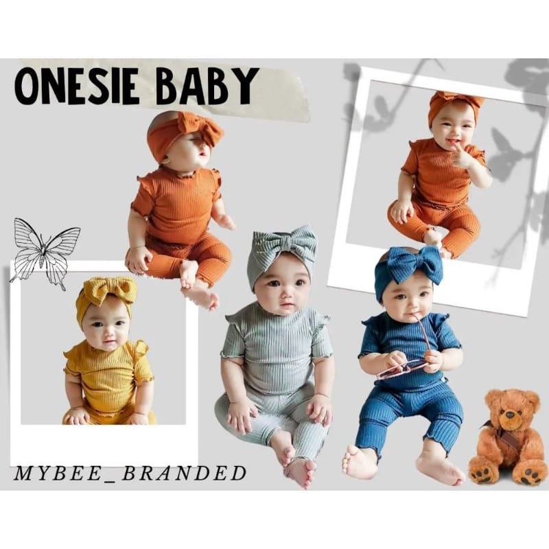 Baby One Set Mango Super Strech  Baju Bayi Murah Usia 2 bulan - 18 bulan