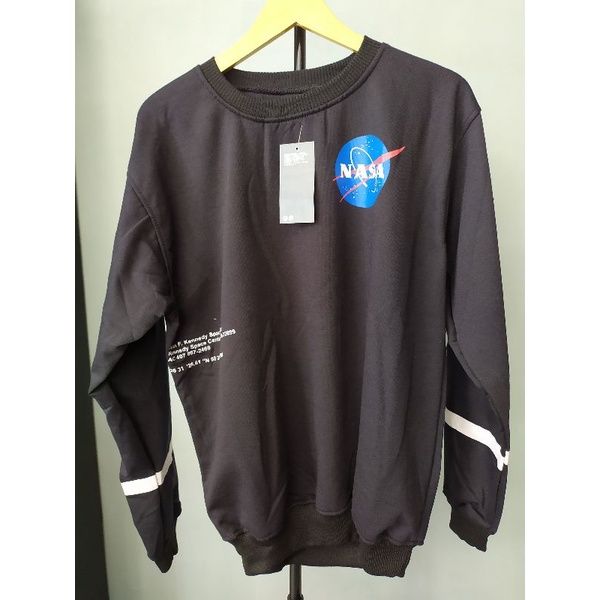 terlaris crewneck nasa hitam pria wanita paling laku