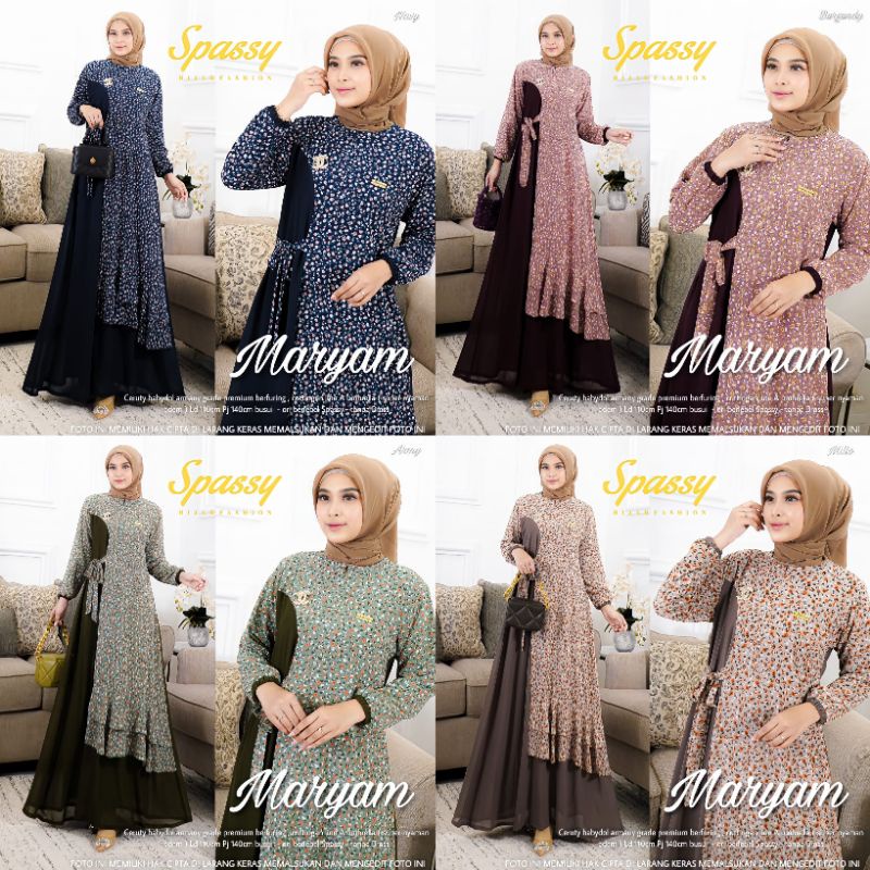 [Ready stok] Furla + Malaya Mallaya + Nurra + Maryam 1 2 + Azurra maxy Dres Azzura azura ceruty ori 