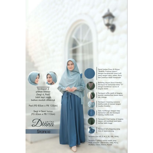 Diana Series - Dress Muslimah Syari by Shaliha Looks