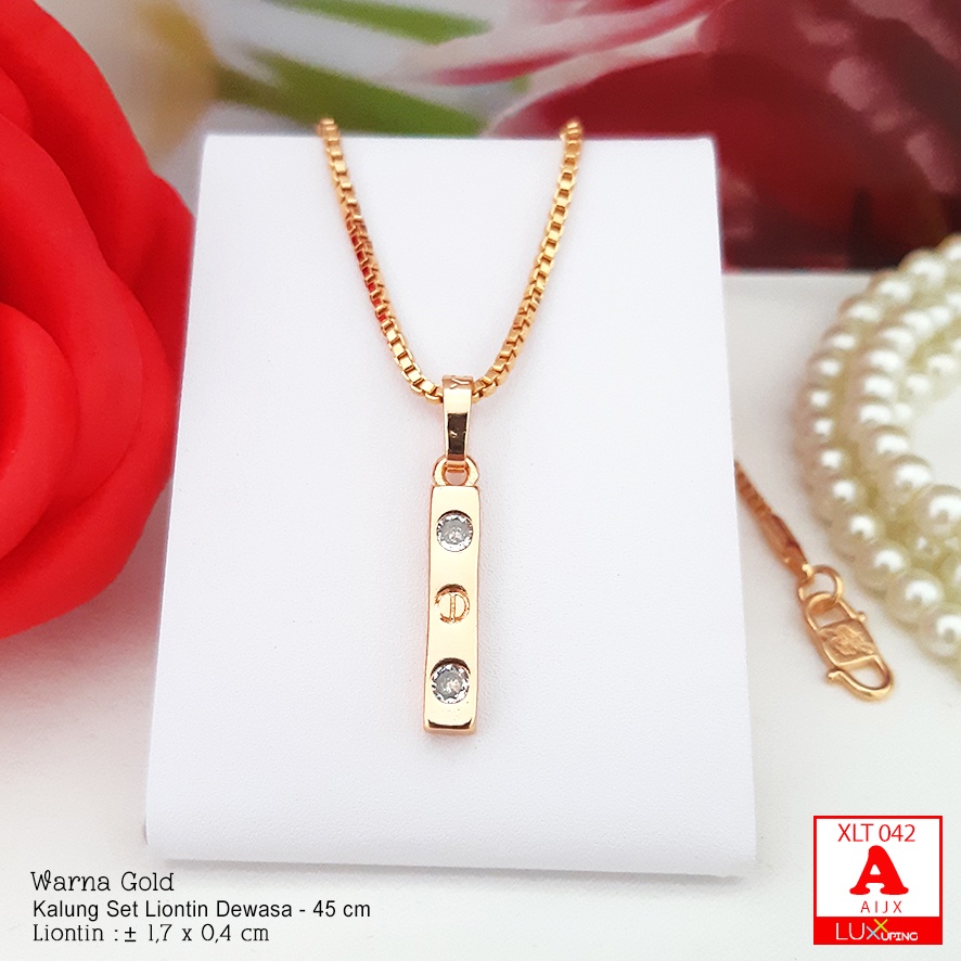 XLT 042 Kalung Set Liontin Dewasa Mata Zirkon Diamon  Perhiasan Xuping Anti Karat dan Awet Kalung Yaxiya Luxx Xuping