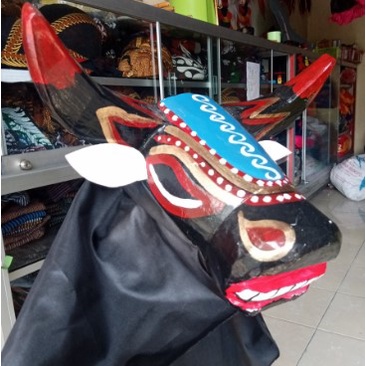 ❤stromapabelliubayer❤ banteng bantengan kayu / Bantengan Anak Bantengan Kayu motif warna / Bantengan