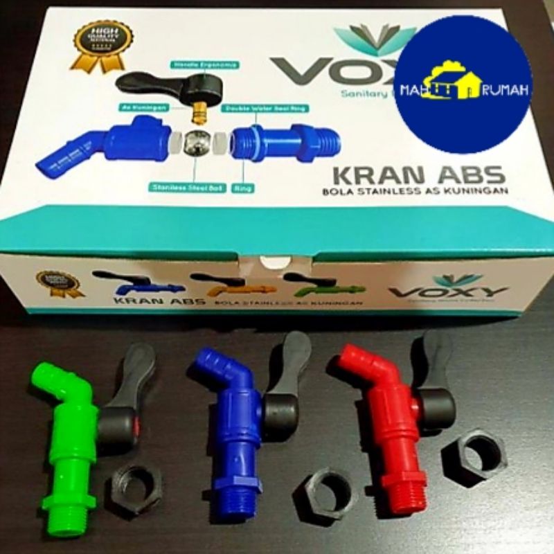 Kran Air Taman PVC Plastik ABS Engkol AMICO VERLOOP 1/2&quot; 3/4&quot; Bola Stainless As Kuningan - VOXY
