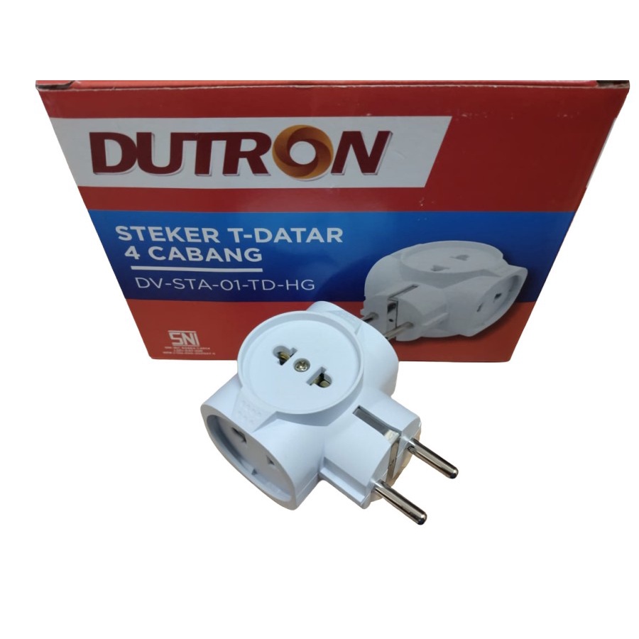 STEKER  STAKER T ARDE PUTIH STA01 HG Mdl Brocoo CABANG 3 HARGA GROSIR G DV-STA-01-HG/COLOKAN STOP KONTAK