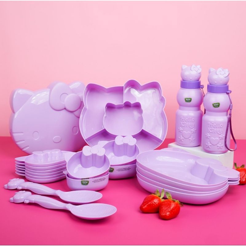 Technoplast Hello Kitty Tableware Set of 20 Pcs Purple New