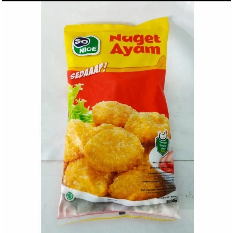 so nice naget ayam 1kg / so nice naget stick 1kg / so nice nugget / so nice chicken nugget / so nice