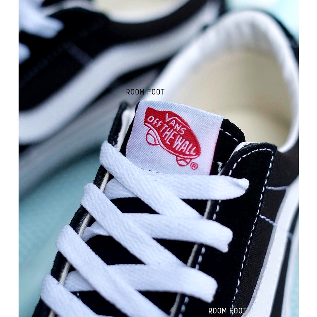 Sepatu Sk8 Low Black White / Sneakers SK8 Pendek Hitam Putih