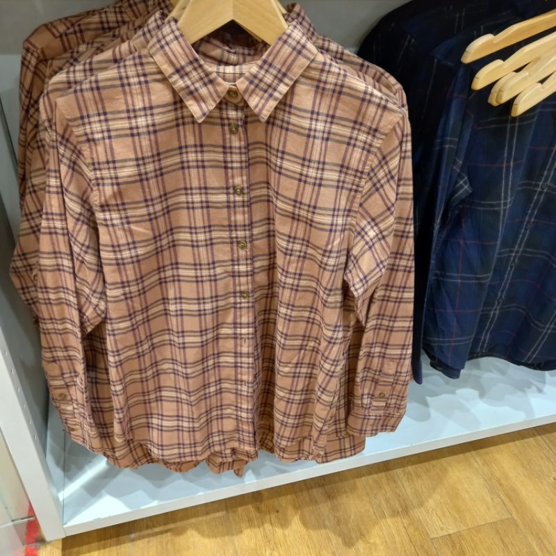 UNIQLO MARIMEKKO MIDI DRESS ORI SALE 80% S M L XL XXL Katun Linen Flanel Kotak Kotak