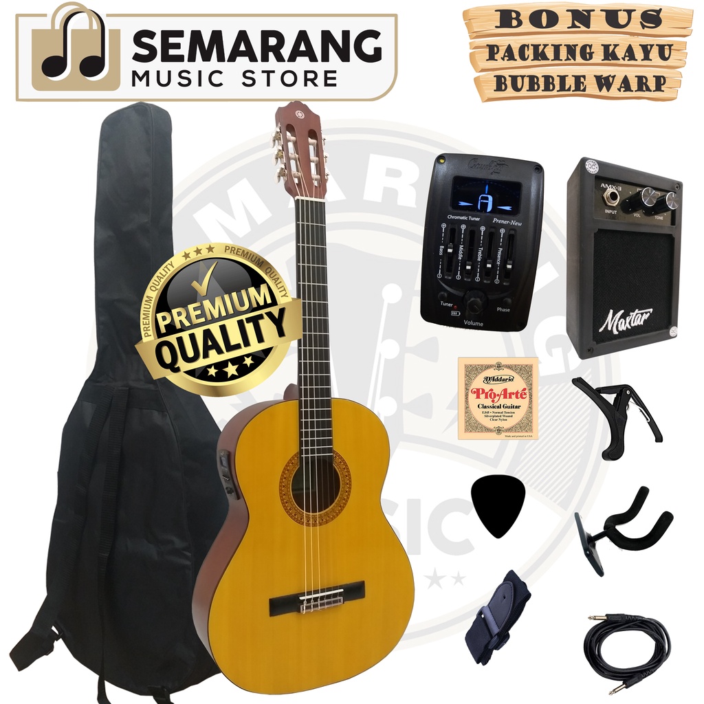 Gitar Klasik Elektrik Nylon C315 Best Quality Preamp Equalizer Tuner Cowboy Prener New