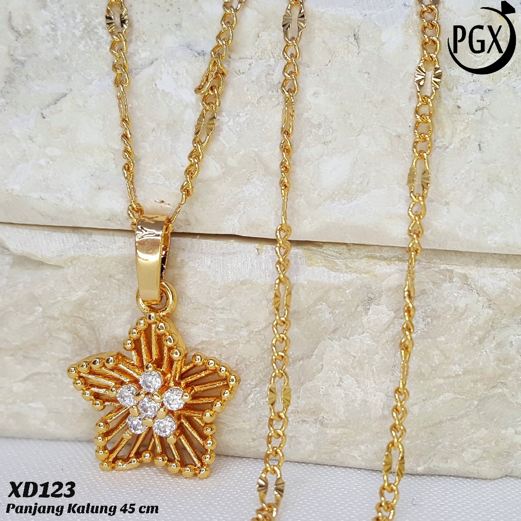 PGX Kalung Wanita Xuping Perhiasan Lapis Emas Aksesoris Fashion Premium - XD123